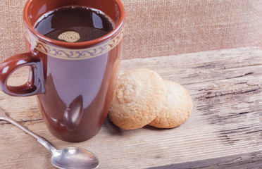 cookies and coffee still life