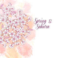 Background with sakura
