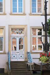 Fototapeta na wymiar Gebäude am historischen Marktplatz von Warendorf, Nordrhein-Westfalen