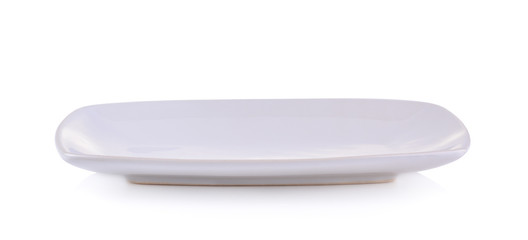 Empty plate on  white background