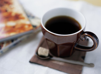 朝のホットコーヒー