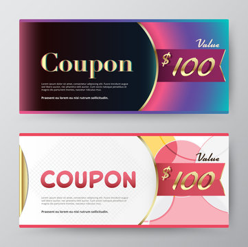 Coupon card template. promotion card. vector stock.