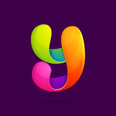 Y letter colorful logo.