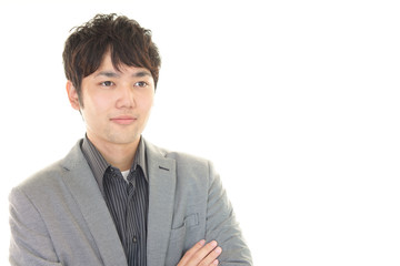 微笑むビジネスマン