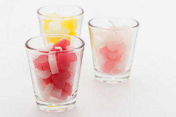 Candle in glass isolate