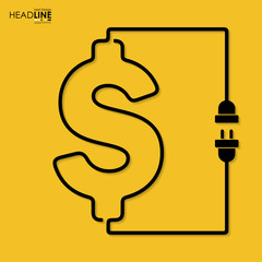 Connection flat design shopping