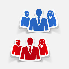 realistic design element: business people
