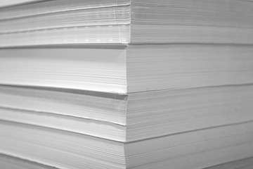 A pile of white paper