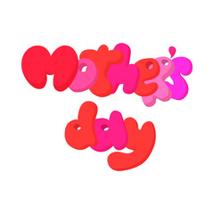 Lettering Mothers Day cartoon icon 