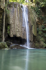Fototapeta na wymiar Erawan waterfalls in thailand