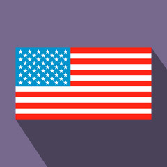 USA flag flat icon 