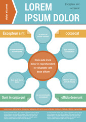 Document layout template. Infographic elements
