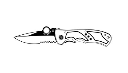 Knife. Vector image jackknife