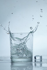 ice cubes in the water