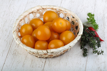 Yellow cherry tomato
