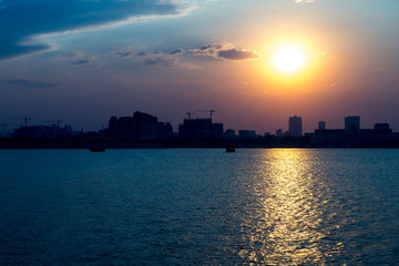 Phnom Penh town twilight Jan 2016