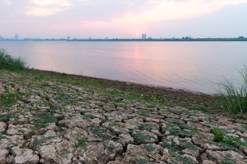 Cracks in the desert, Phnom Penh Cambodia Jan 2016