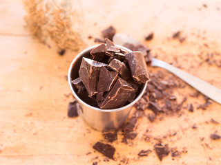 Shredded dark chocolate