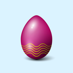 Easter egg isolated on a white background. Vector illustration