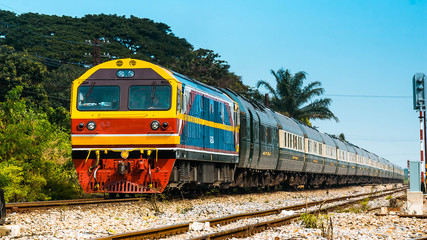 Exclusive passenger train at station, 2013.