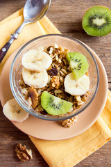 granola with fruits and nuts
