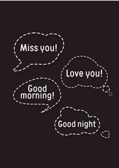 Abstract Vector  Speech Bubbles Set 