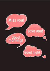 Abstract Vector  Speech Bubbles Set 