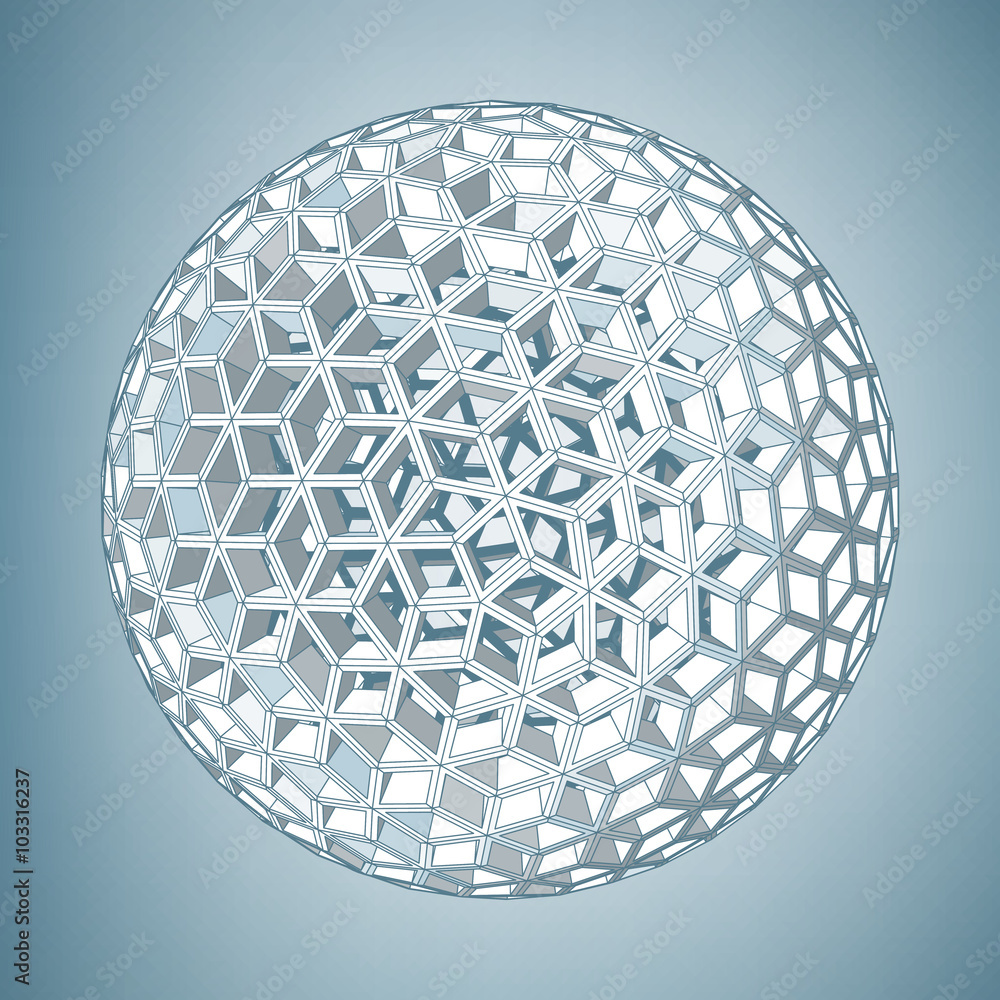 Poster abstract creative concept vector background of geometric shapes the lines connected to points. polyg
