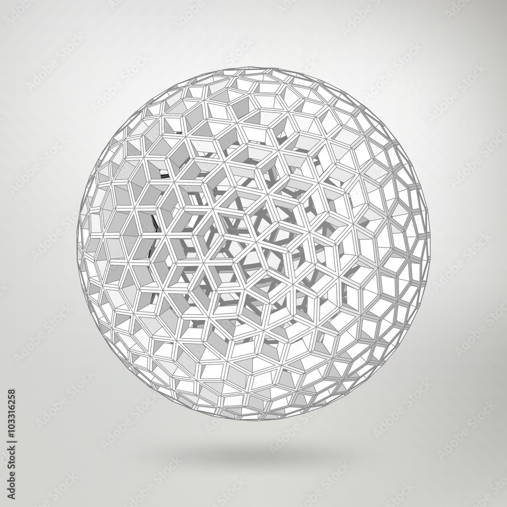 Poster abstract creative concept vector background of geometric shapes the lines connected to points. polyg