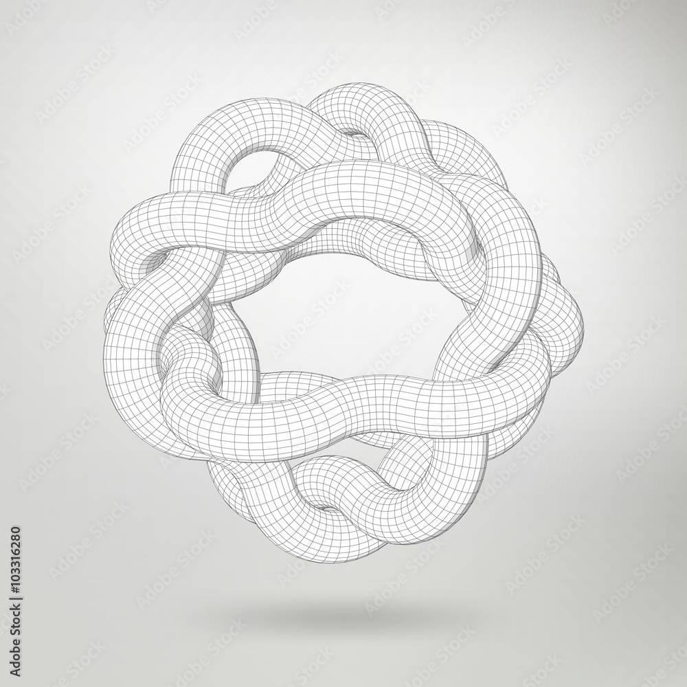 Poster abstract creative concept vector background of geometric shapes the lines connected to points. polyg