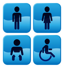 Toilet Restroom Signs