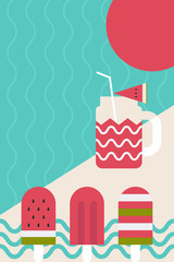 Fresh summer popsicle