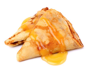 Pancakes with honey