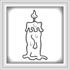 Simple doodle of a candle