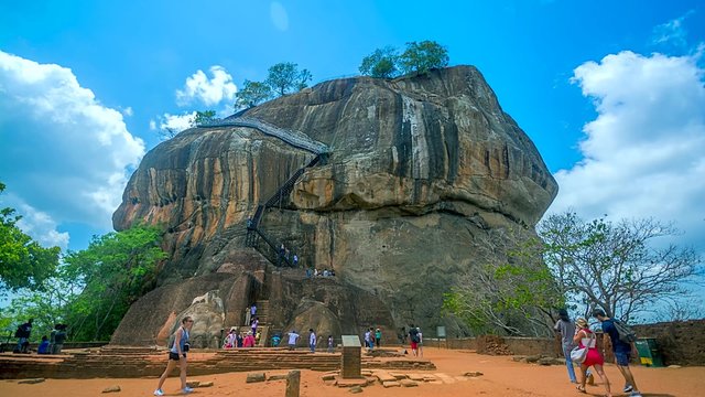4K timelapse video of Sigiriya the great rock fortress in Sri Lanka