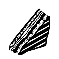 Piece of cake icon, simple style