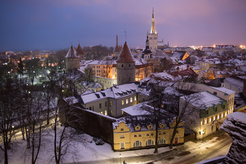 Obraz premium Old city in twinlight