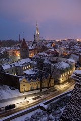 Obraz premium Old city in twinlight