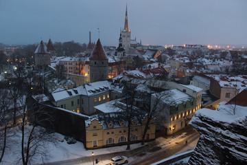 Obraz premium Old city in twinlight