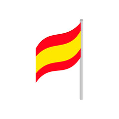 Flag of Spain icon, isometric 3d style