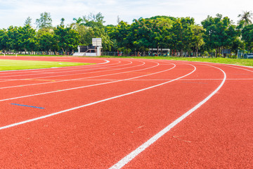 Running track with soccer field