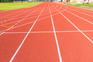 Running track with soccer field