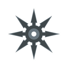 Shuriken flat icon 