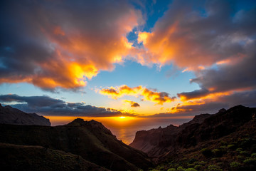 Mountains on La Gomera island