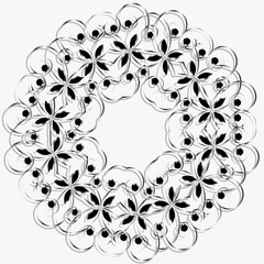 Ornamental round floral pattern.
