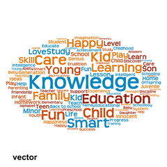 Vector conceptual education word cloud concept isolated on background