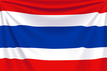 Naklejka premium back flag thailand