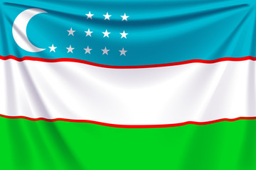 back flag uzbekistan