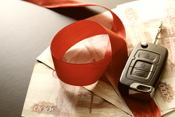 Money car key gift