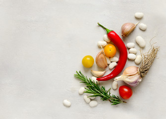 Healthy cooking background